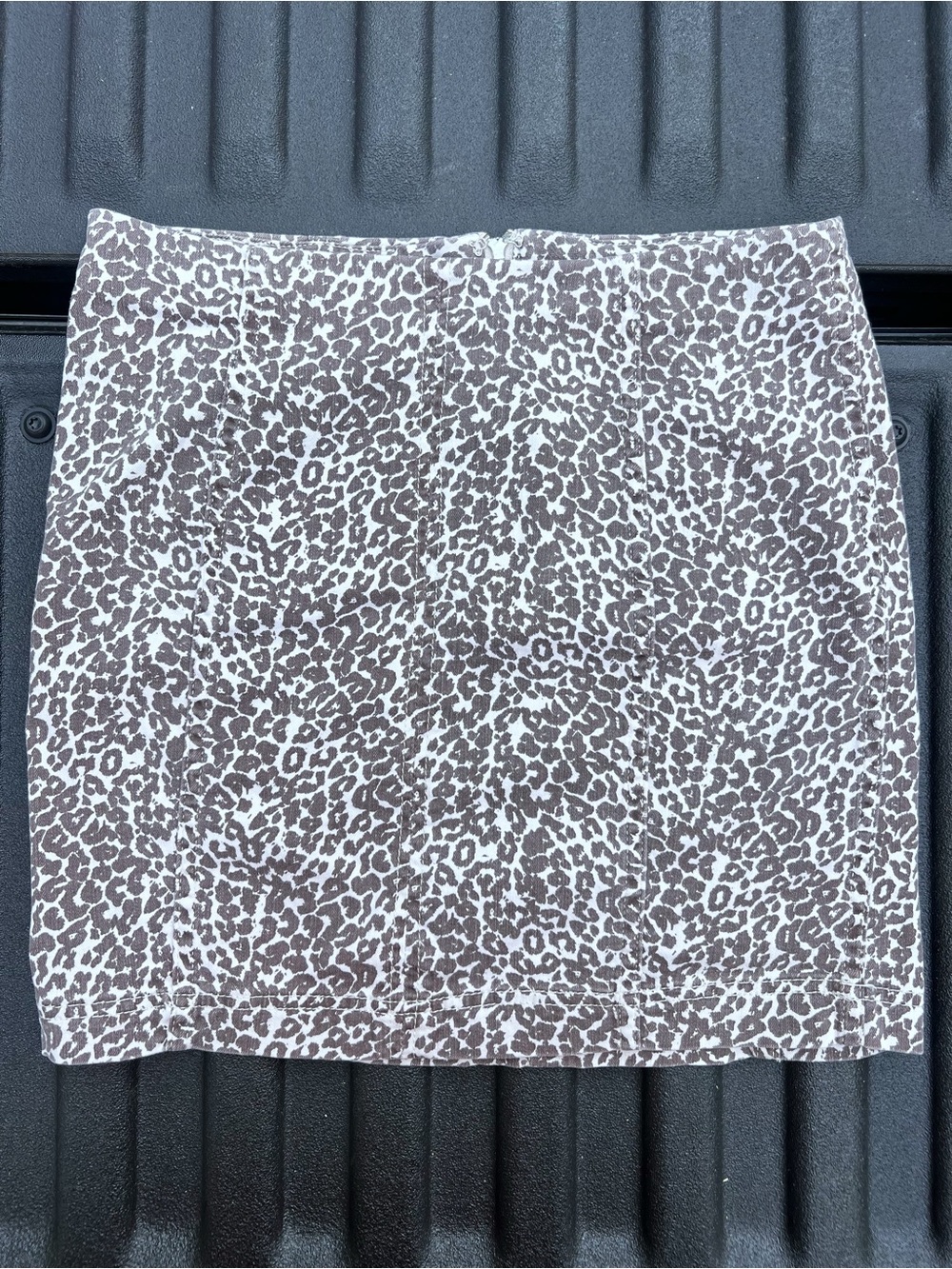 Free People Modern Femme Leopard Print High Waisted Mini Skirt Size 8